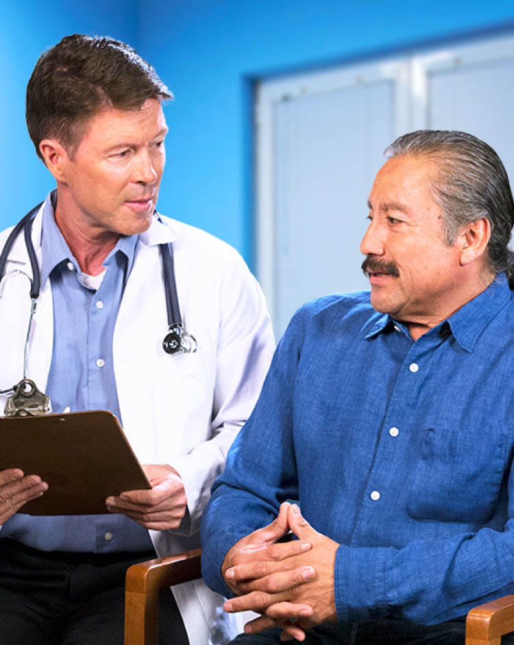 Doctor talking to a patient